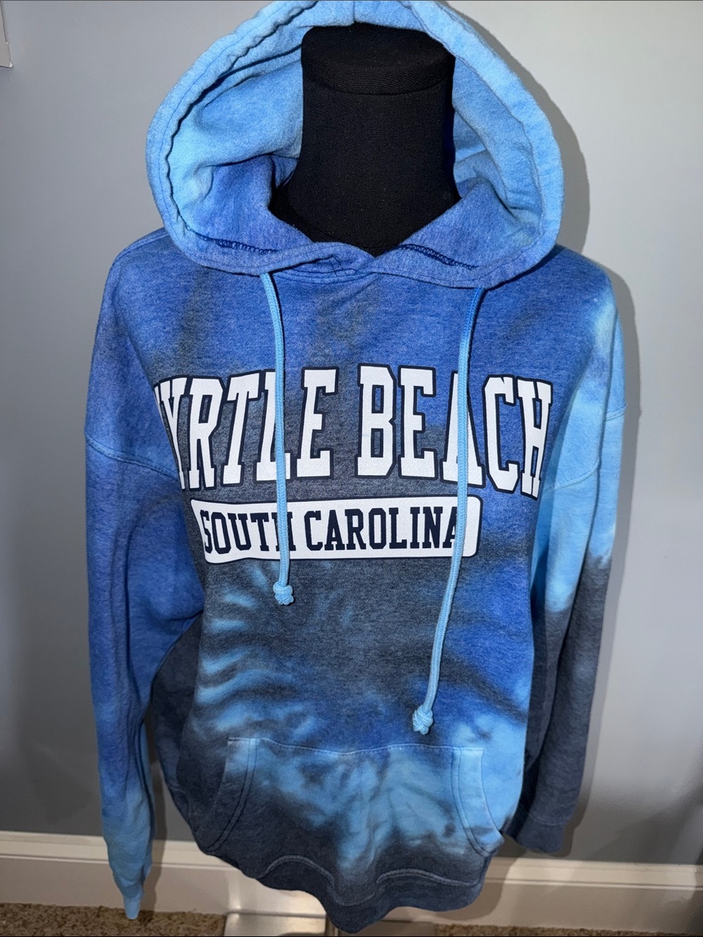 Myrtle Beach South Carolina Blue Tie-Dye Hoodie
